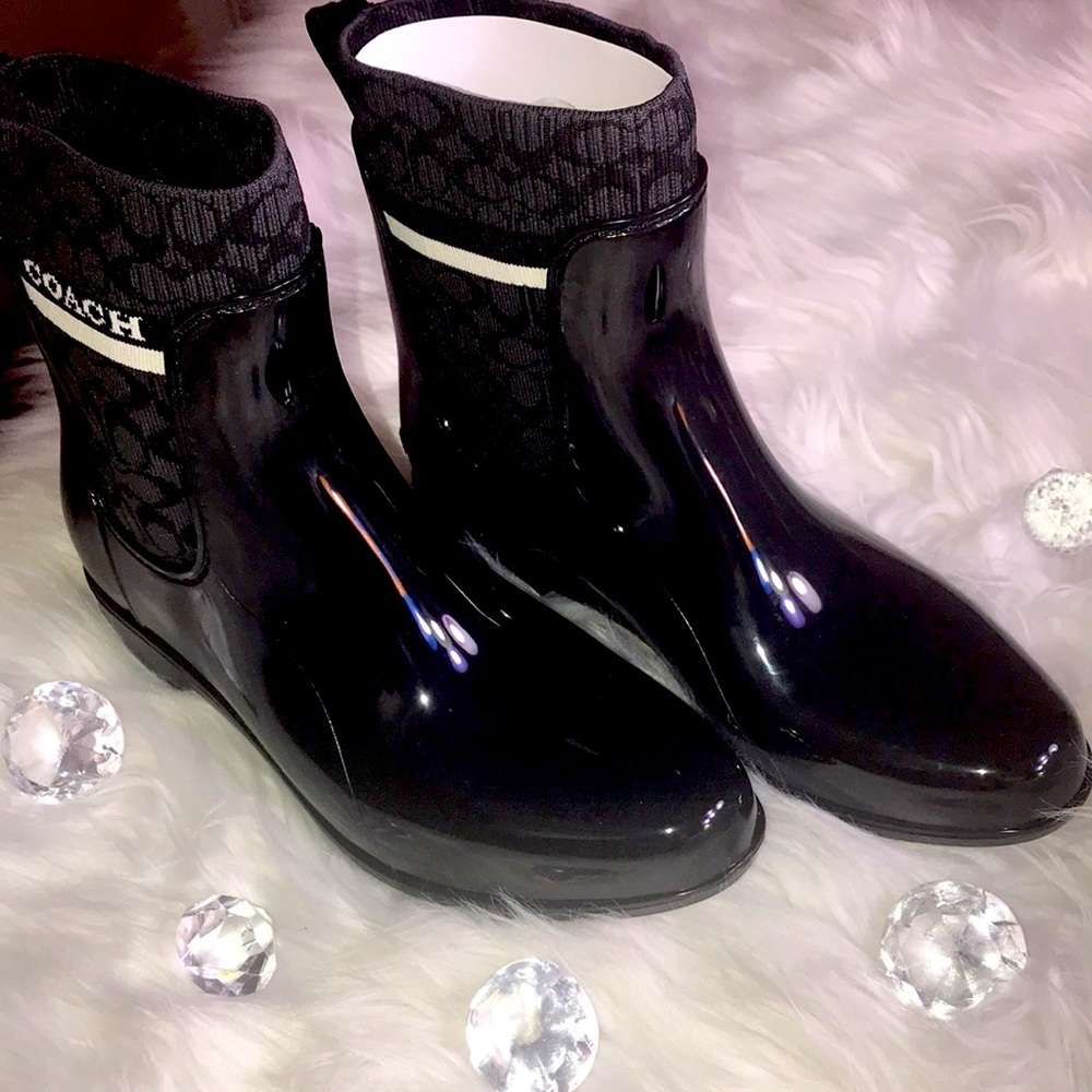 COACH RIVINGTON RUBBER BOOTS - Picture 3 of 9